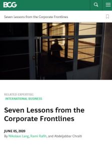 Seven Lessons from the Corporate Frontlines