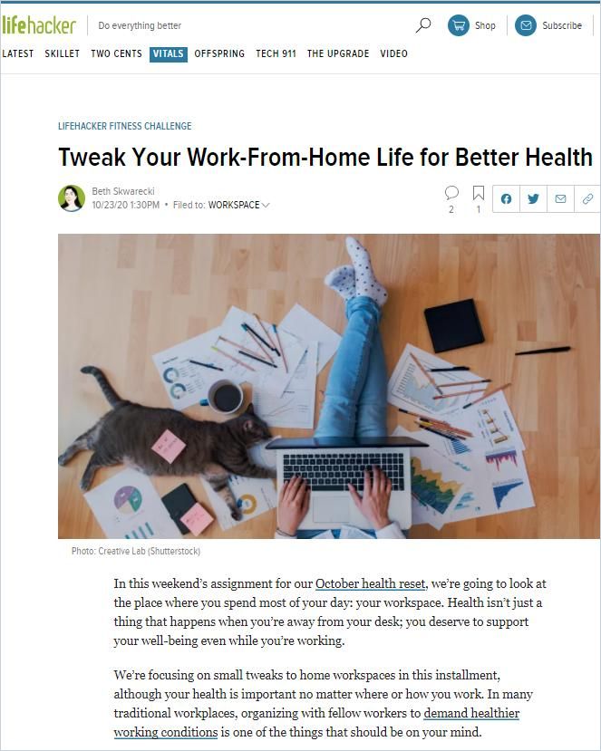 Image of: Tweak Your Work-from-Home Life for Better Health