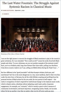 The Last Water Fountain: The Struggle Against Systemic Racism in Classical Music summary