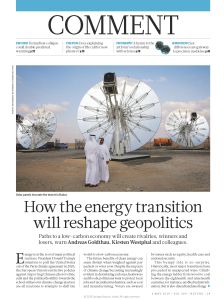 Comment la transition énergétique influencera la géopolitique