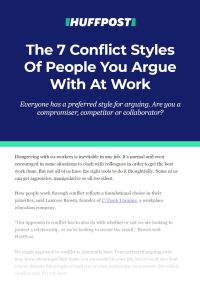 The Seven Conflict Styles of People You Argue with at Work
