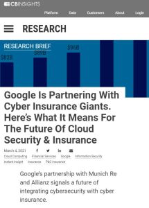 Google Is Partnering with Cyber Insurance Giants