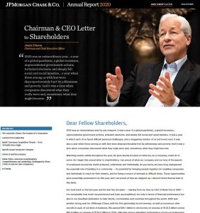 Chairman & CEO Letter to Shareholders – JPMorgan Chase