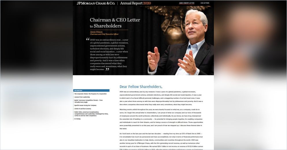 Chairman & CEO Letter to Shareholders – JPMorgan Chase Free Summary by Jamie  Dimon