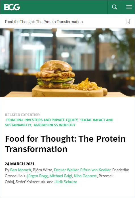 Image of: Food for Thought: The Protein Transformation