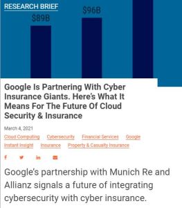 Googles Zusammenarbeit mit Cyberversicherungen