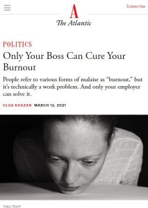 Only Your Boss Can Cure Your Burnout