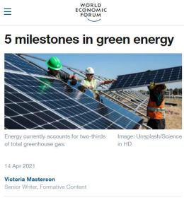 5 Milestones in Green Energy