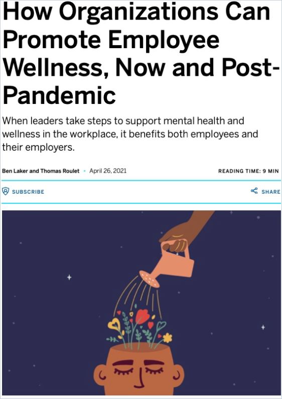 Image of: How Organizations Can Promote Employee Wellness, Now and Post-Pandemic