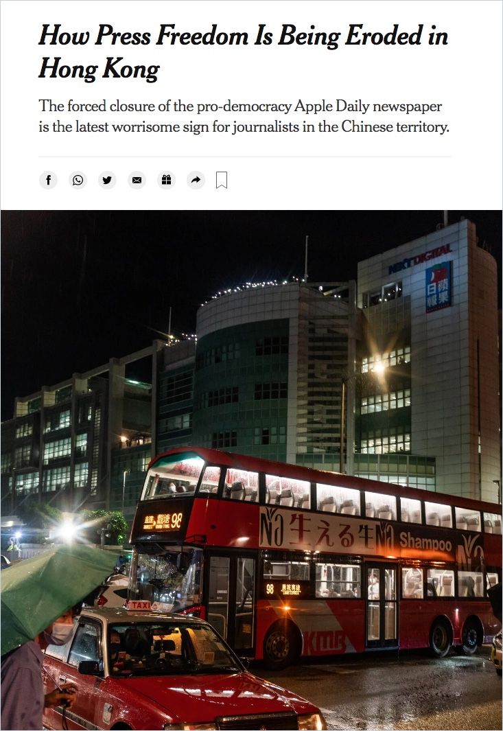 Image of: How Press Freedom Is Being Eroded in Hong Kong