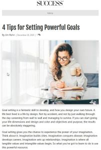 4 Tips for Setting Powerful Goals