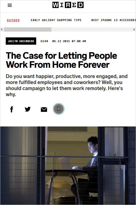 Image of: The Case for Letting People Work from Home Forever
