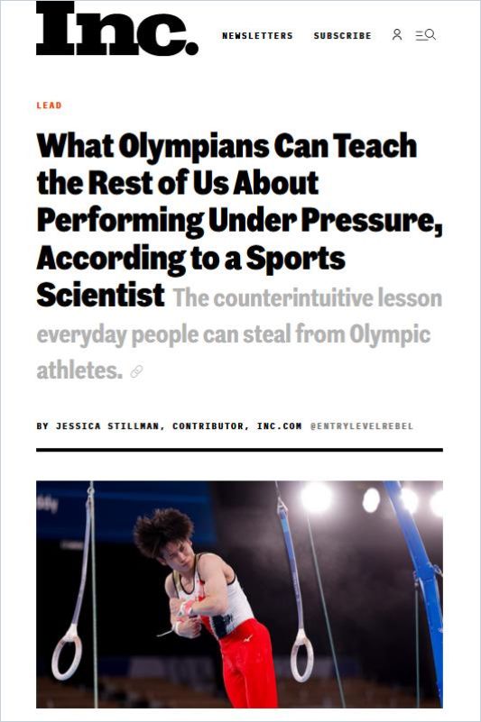 Image of: What Olympians Can Teach the Rest of Us About Performing Under Pressure, According to a Sports Scientist