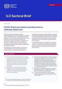 COVID-19 and Care Workers Providing Home or Institution-Based Care