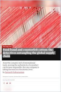 Food Fraud and Counterfeit Cotton summary