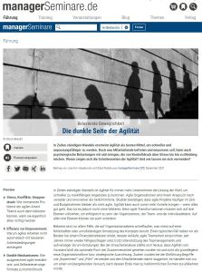 Die dunkle Seite der Agilit&auml;t