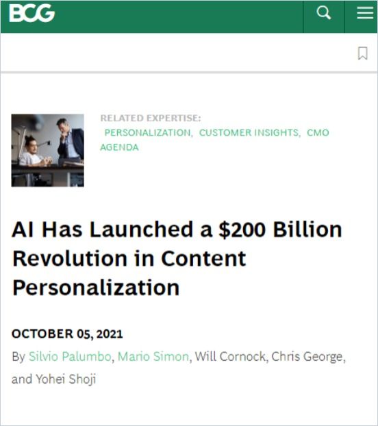 Image of: AI Has Launched a $200 Billion Revolution in Content Personalization