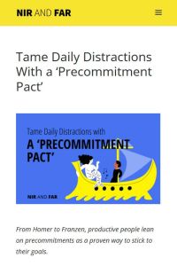 Tame Daily Distractions With a ‘Precommitment Pact’