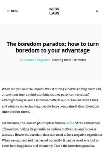 The Boredom Paradox