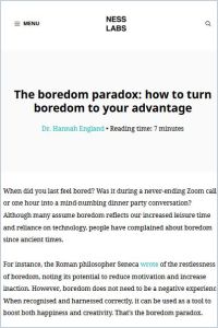 The Boredom Paradox summary