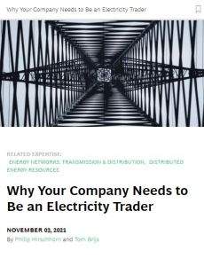 Why Your Company Needs to Be an Electricity Trader