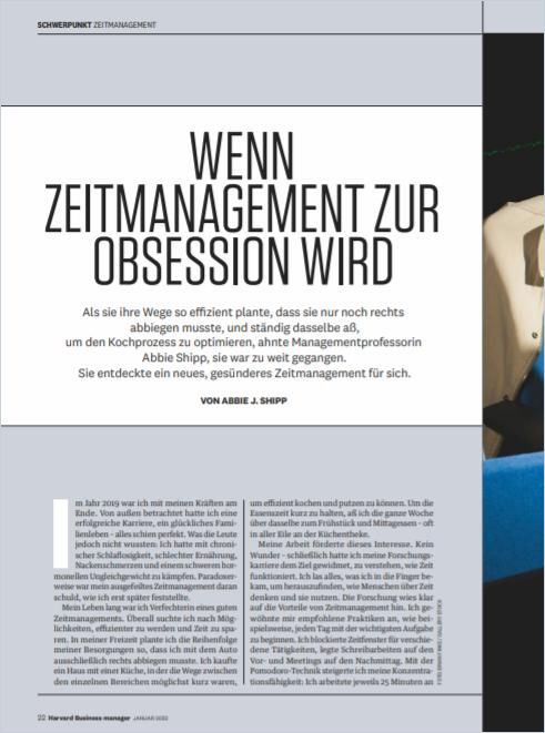 Wenn Zeitmanagement zur Obsession wird cover