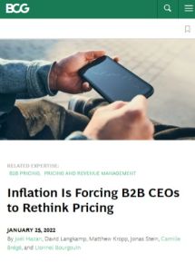 Inflation Is Forcing B2B CEOs to Rethink Pricing