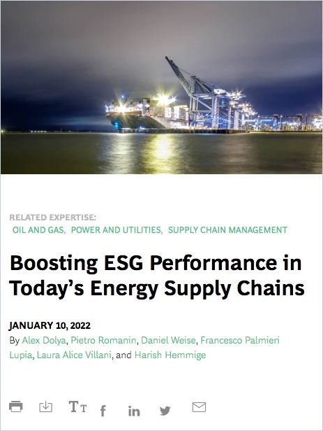 Image of: Boosting ESG Performance in Today’s Energy Supply Chains