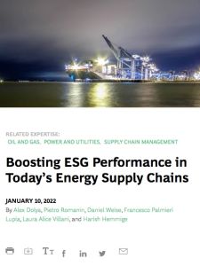 Boosting ESG Performance in Today’s Energy Supply Chains