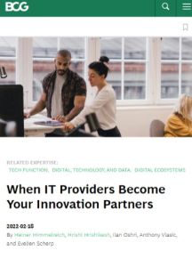 When IT Providers Become Your Innovation Partners