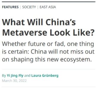 What Will China’s Metaverse Look Like?