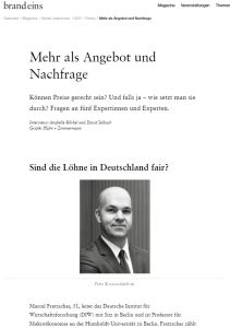 Mehr als Angebot und Nachfrage