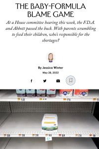 The Baby Formula Blame Game