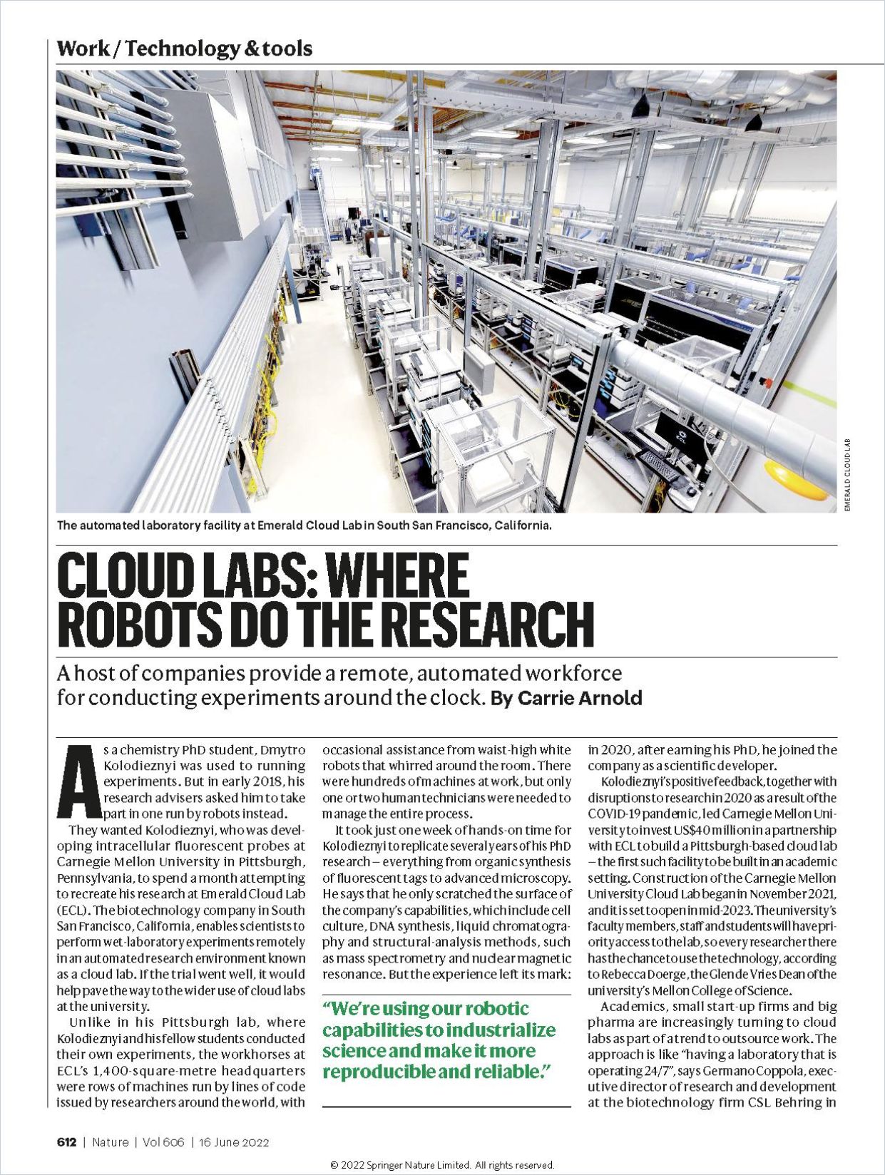 Image of: Cloud Labs: Where Robots Do the Research