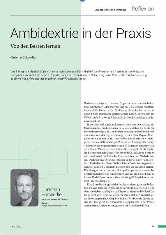 Ambidextrie in der Praxis cover