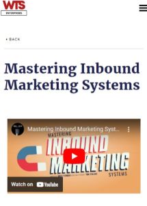 Mastering Inbound Marketing Systems