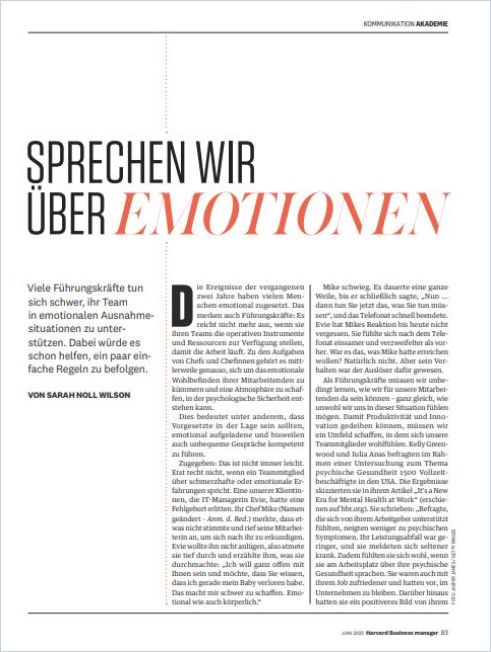 Sprechen wir über Emotionen cover