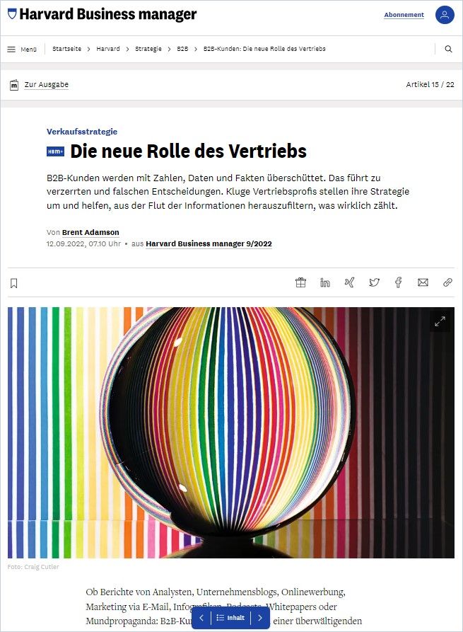 Die neue Rolle des Vertriebs cover