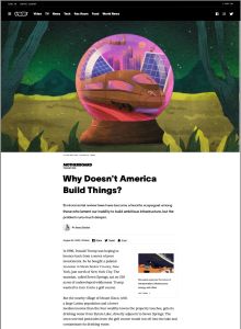 Why Doesn’t America Build Things?