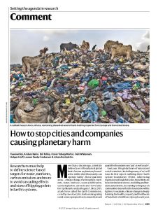 How to Stop Cities and Companies Causing Planetary Harm