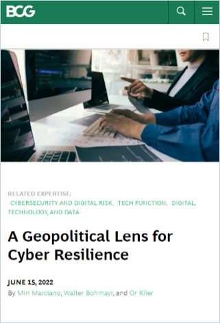 Image of: A Geopolitical Lens for Cyber Resilience