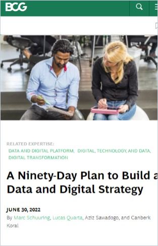 A Ninety-Day Plan to Build a Data and Digital Strategy cover