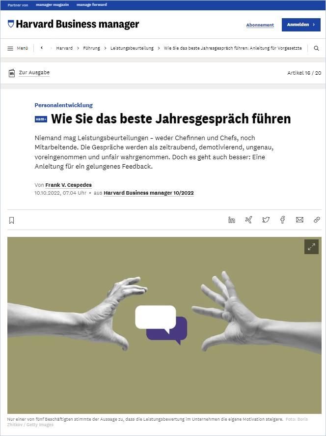 Wie Sie das beste Jahresgespräch führen cover