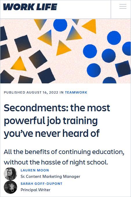 Image of: Secondments: the most powerful job training you’ve never heard of