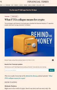 What FTX’s collapse means for crypto