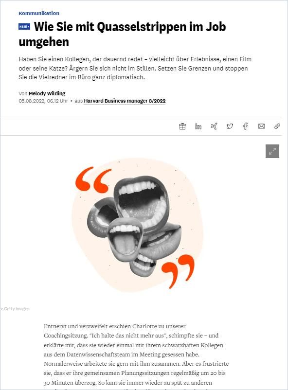 Wie Sie mit Quasselstrippen im Job umgehen cover