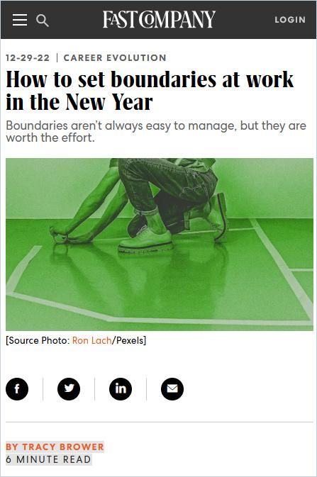 Image of: How to set boundaries at work in the New Year