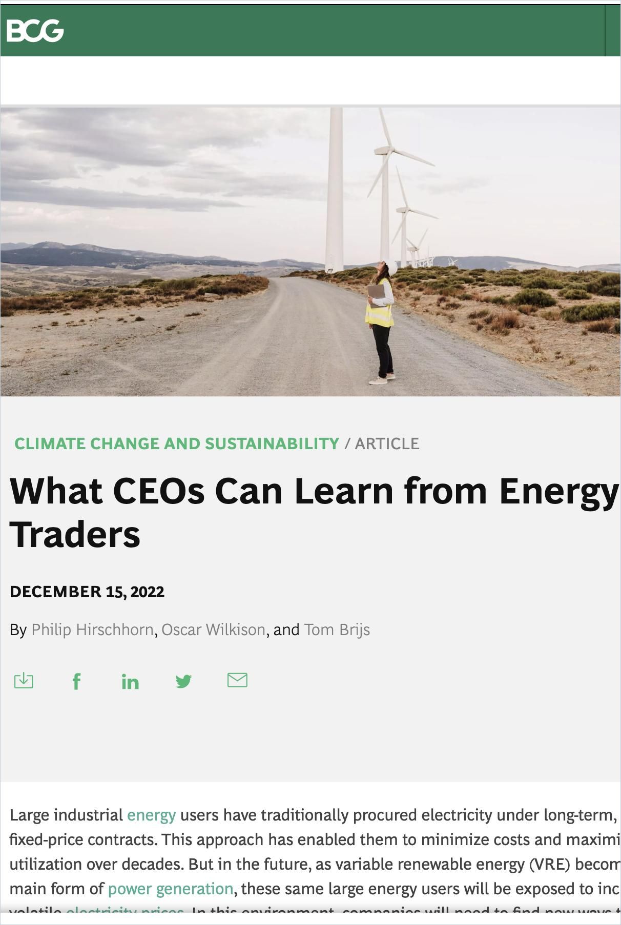 What CEOs Can Learn from Energy Traders cover