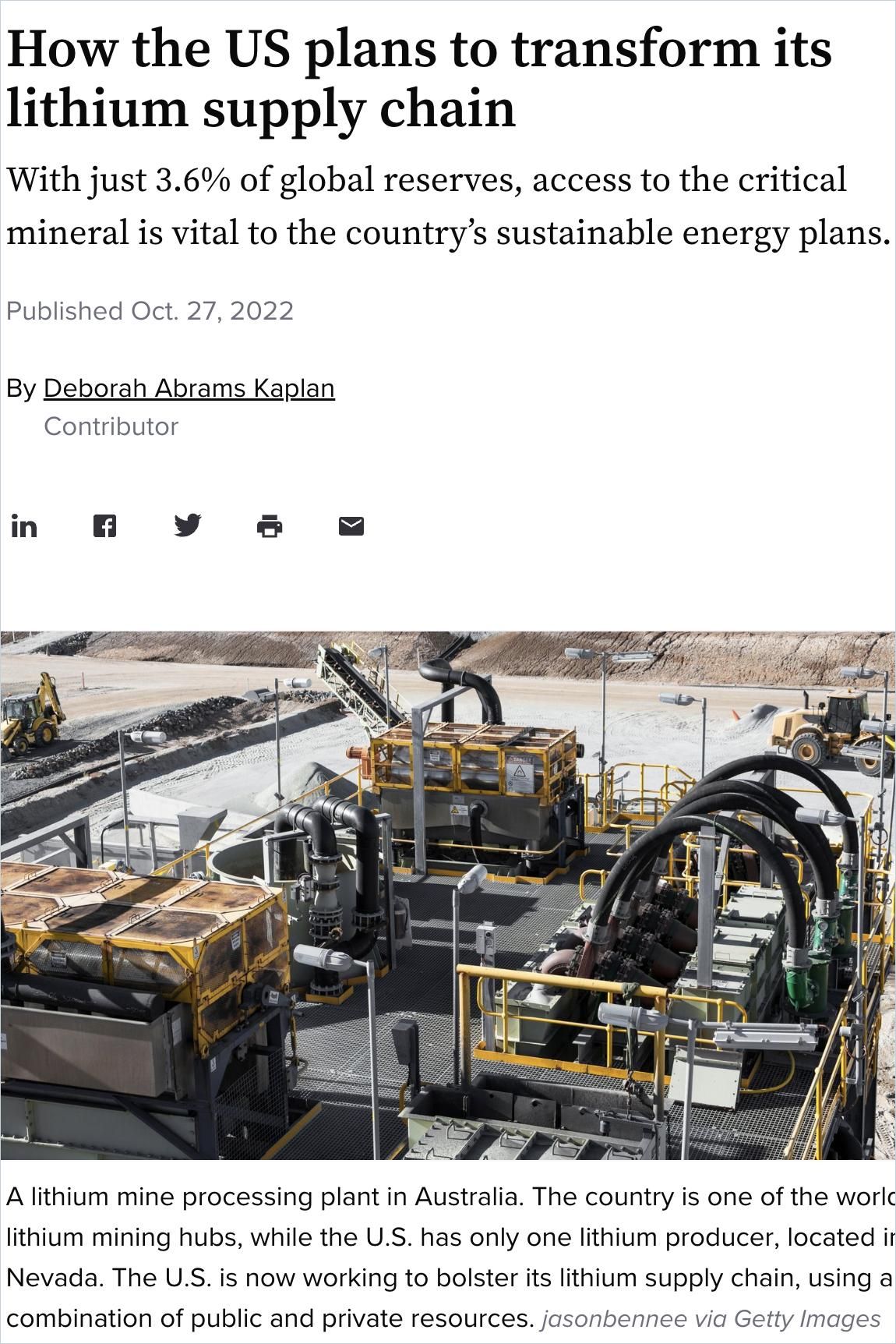 How the US plans to transform its lithium supply chain cover