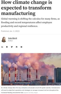 How Climate Change Is Expected to Transform Manufacturing